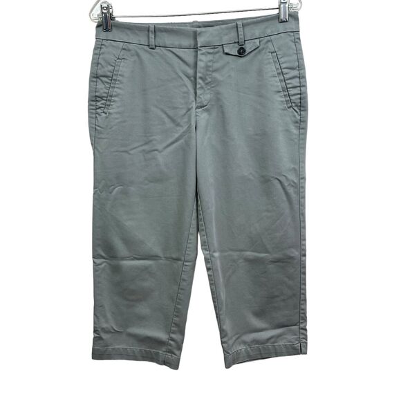 Dockers Pants - Dockers Womens Capri Pants Stretch‎ Flat Front Flap Pockets Zip Fly Gray Size 6